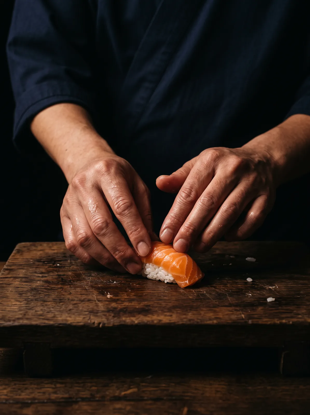 Nigiri, nắn bằng tay